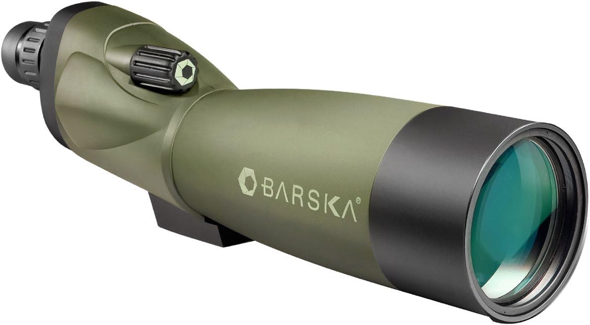 BARSKA Blackhawk 20-60x70 Waterproof Straight Spotting Scope w/ Tripod, Soft Carry Case & Premium Hard Case