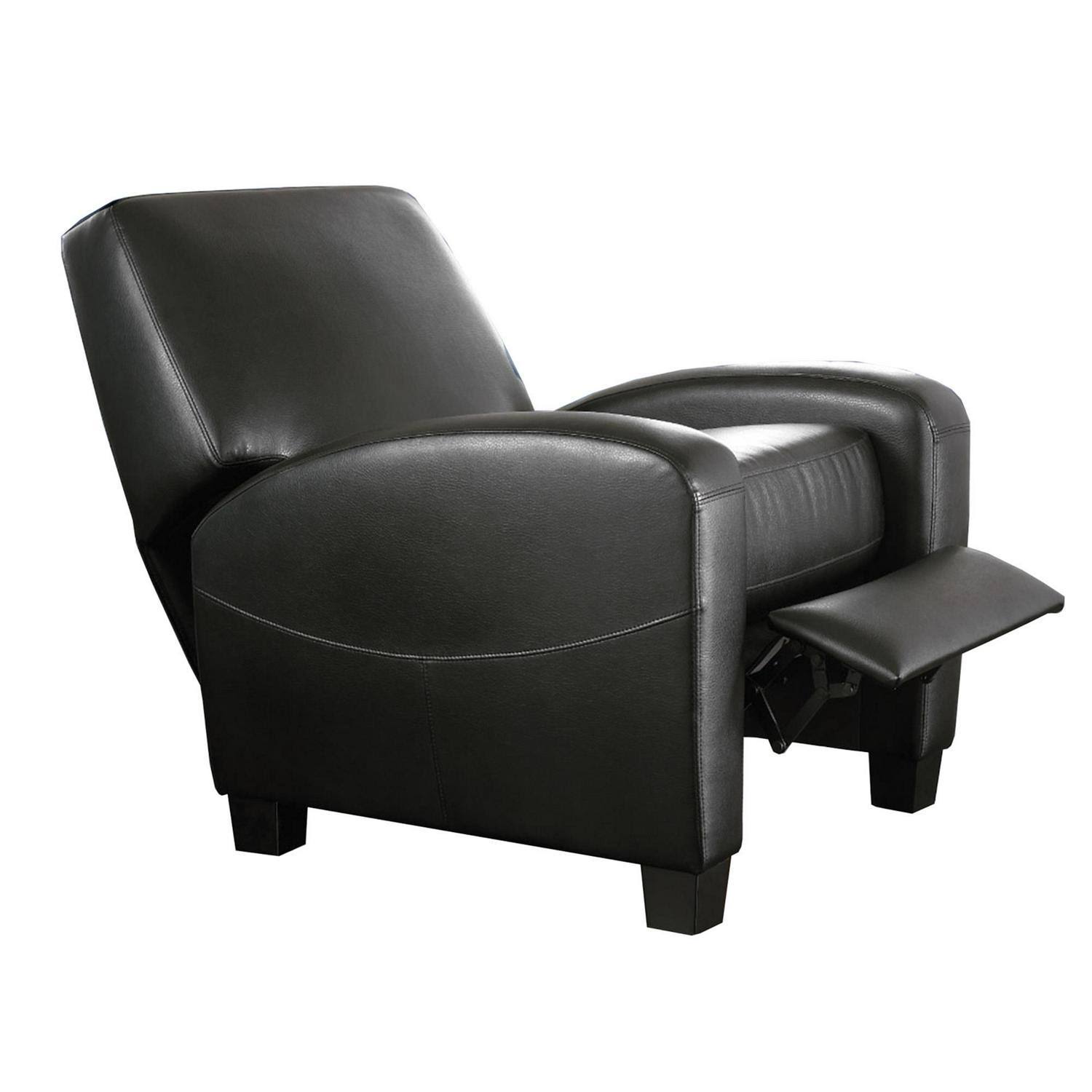 Mainstays Faux Leather Home Theater Recliner Black