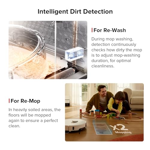 roborock S8 Max Ultra Robot Vacuum and Mop, FlexiArm Design, Auto Mop Washing&Drying, Smart Dirt Detection, Self-Emptying, 8000Pa Suction, 20mm Mop Lifting, Obstacle Avoidance, Auto Add Cleaner