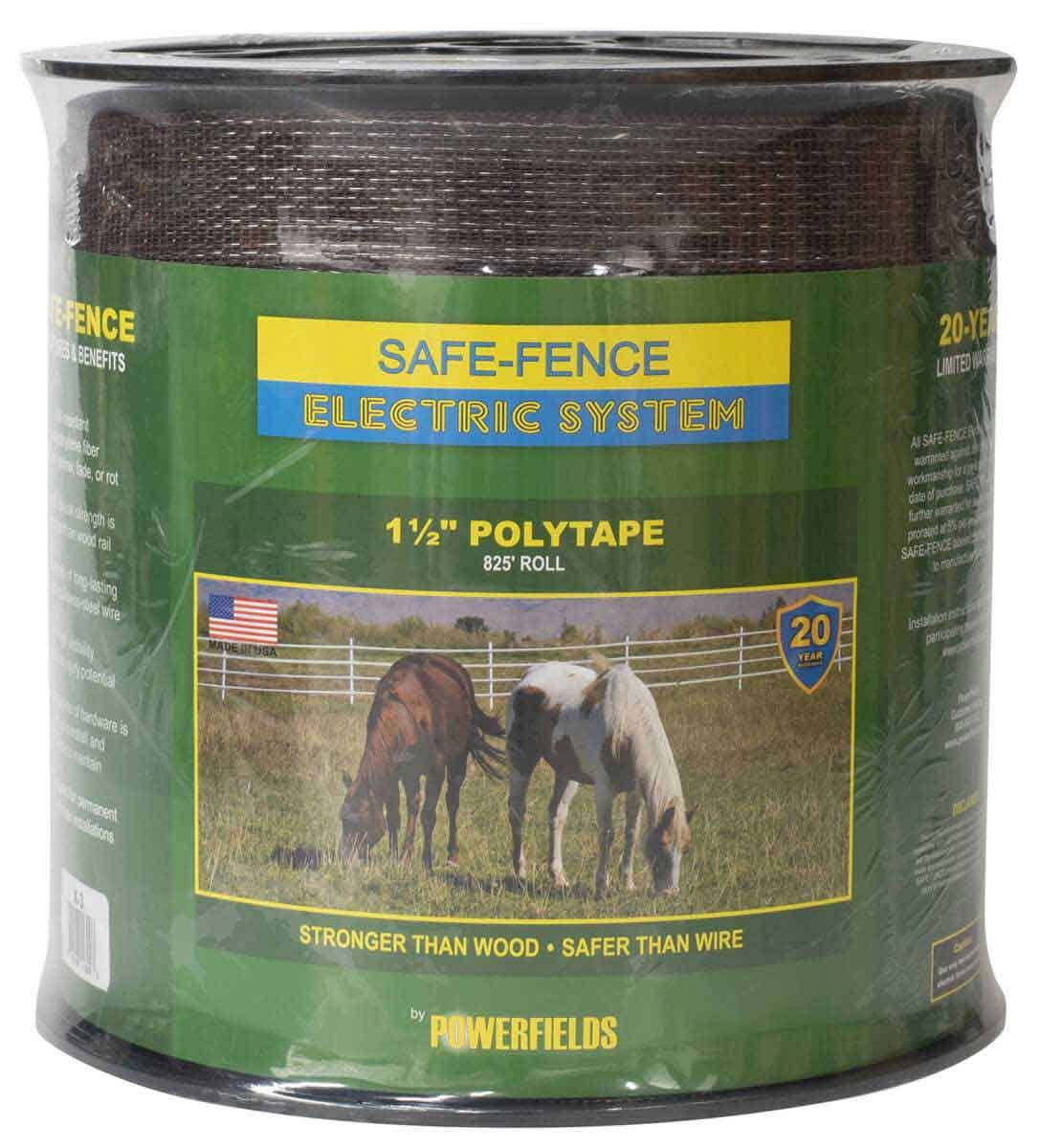Powerfields Safe-Fence Electric System 1 1/2&& Poly Tape Brown 825&