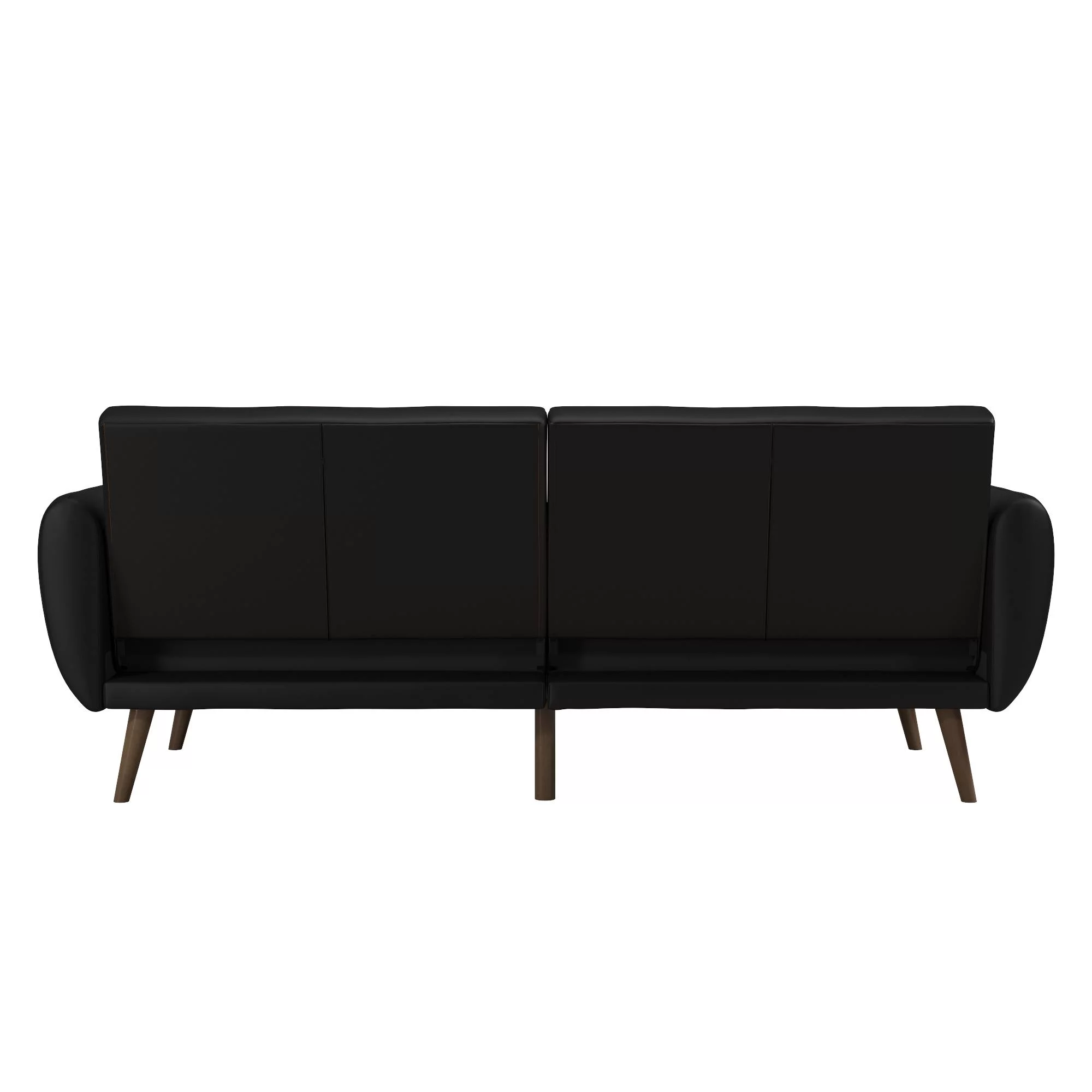 Novogratz Brittany Futon, Black Faux Leather