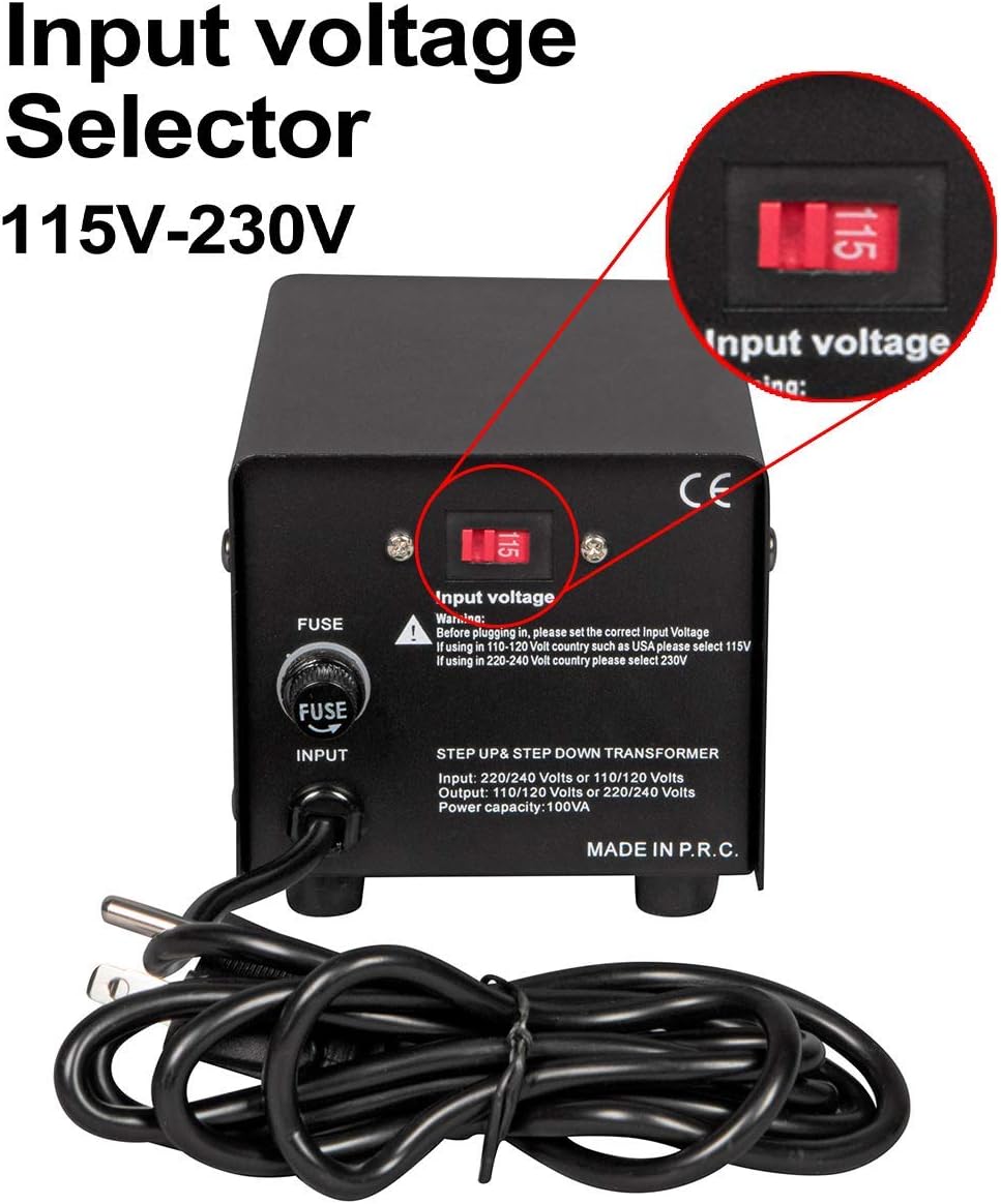 Dynastar Step Up & Step Down Voltage Converter and Transformer, 110-220 to 220-240 Volts; Heavy Duty, Extra Durable Lifetime Coil, 5-Year-Warranty, 300 Watts Pack of 2