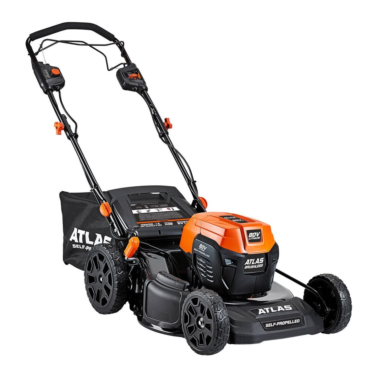 ATLAS 80V Brushless Cordless, 21 in. Self-Propelled Lawn Mower - Tool Only