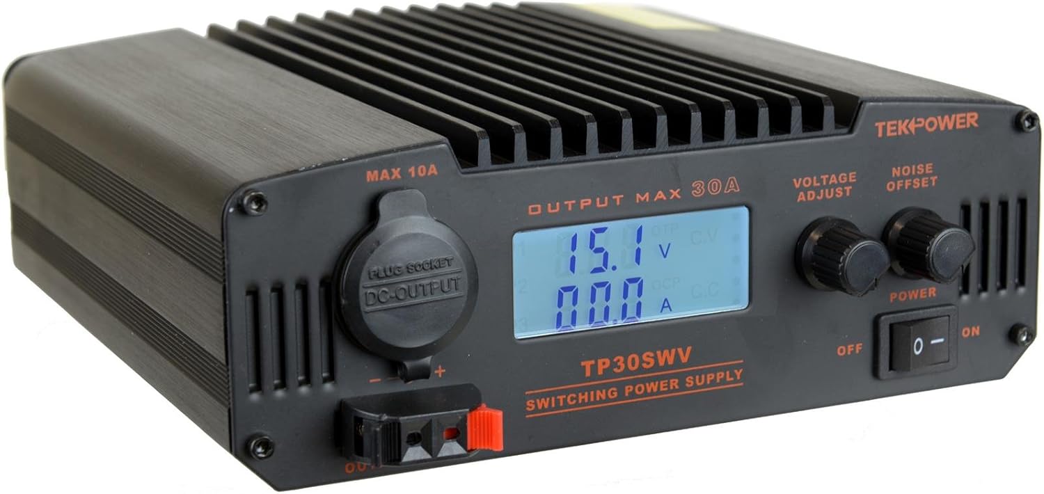 TekPower TP30SWV 30 Amp DC 13.8V Digital Switching Power Supply with Noise Offset