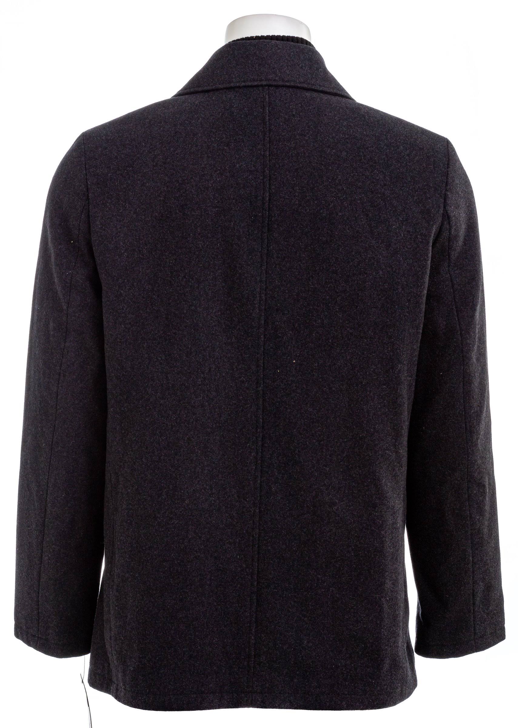 Kenneth Cole 448NB403 Mens Double Breasted Wool Blend Peacoat
