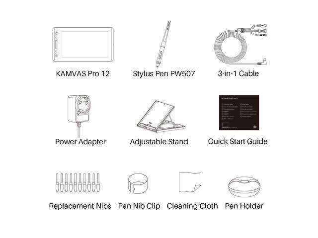 Huion Kamvas Pro 12 Graphics Drawing Monitor Tilt Function