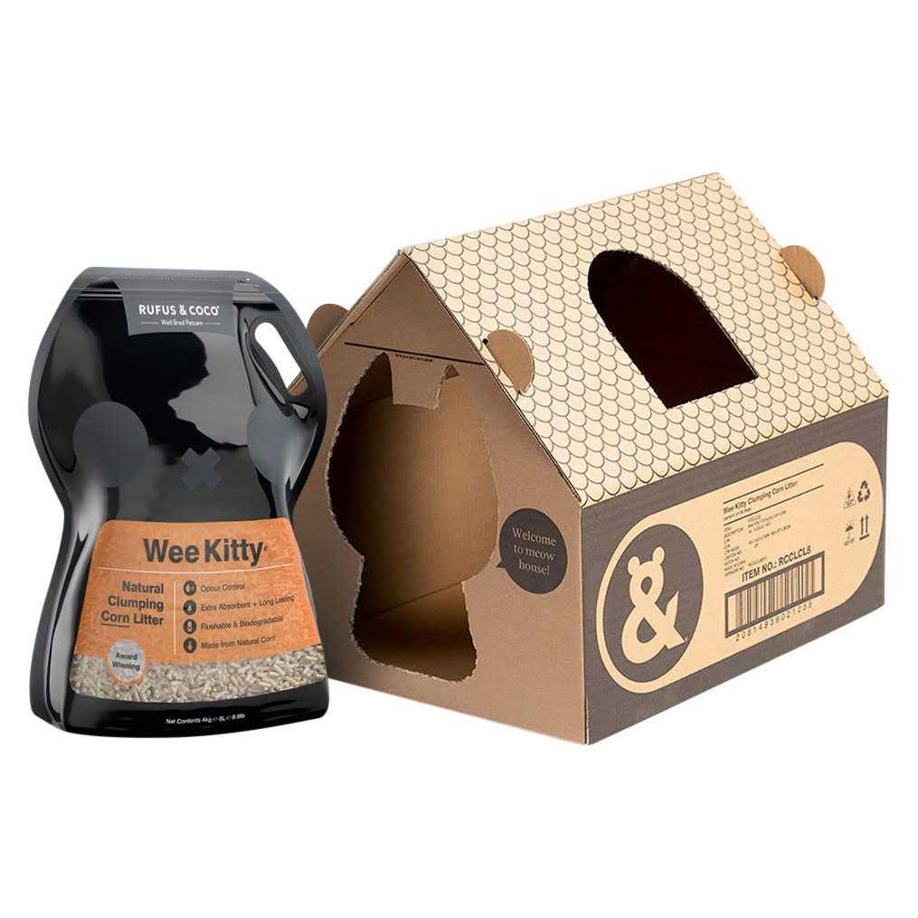 Rufus &amp; Coco Wee Kitty Clumping Corn Cat Litter - Pet Supplies online store