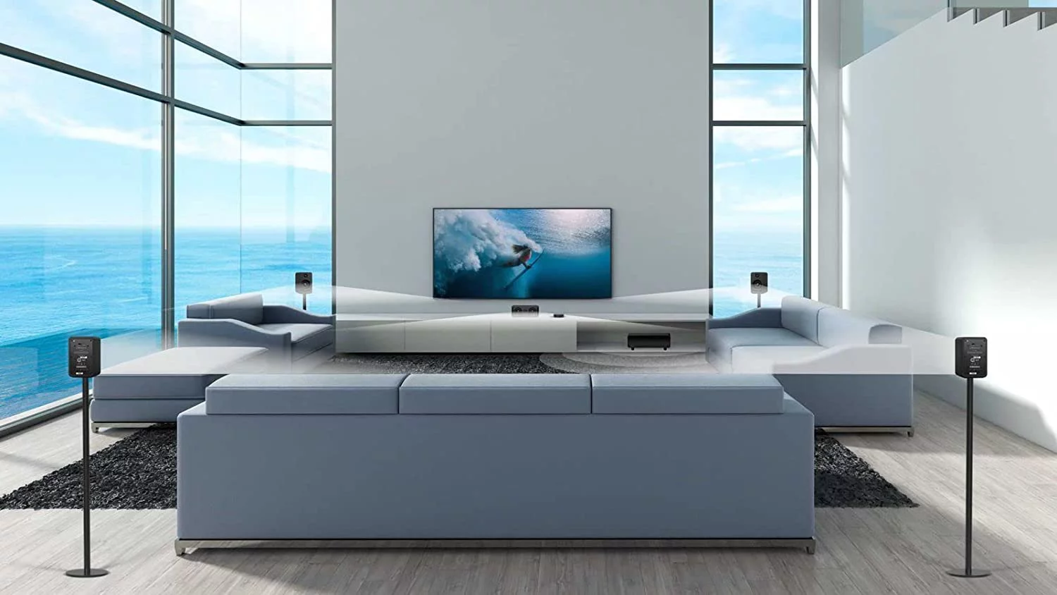 Samsung QN65S95CAFXZA 65" Ultra Slim 4K Quantum HDR OLED Smart TV with a Platin MONACO-5-1-2-SOUNDSEND 5.1.2Ch Speakers with WiSA SoundSend (2023) - Curated Treasures Market