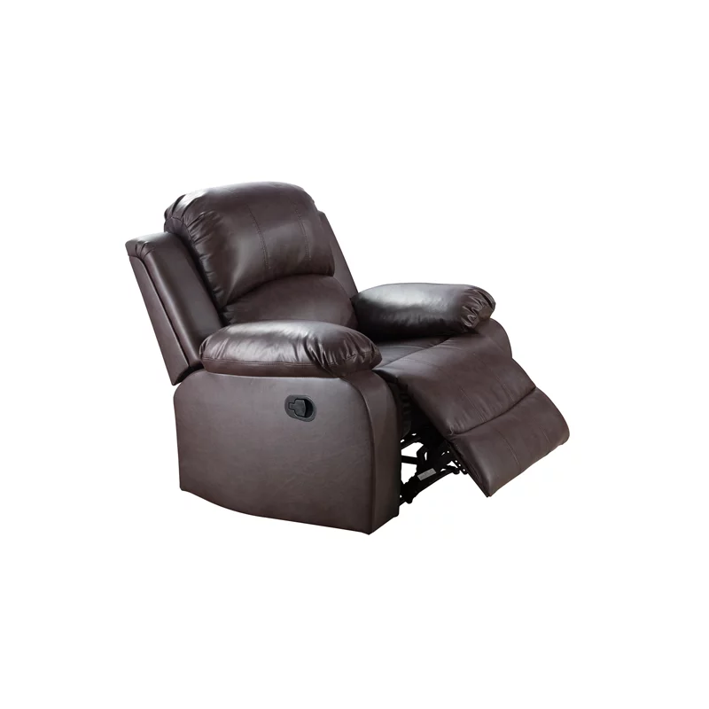 Lifestyle Furniture Provo 3-Pieces Faux Leather Recliner Sofa Set in Espresso