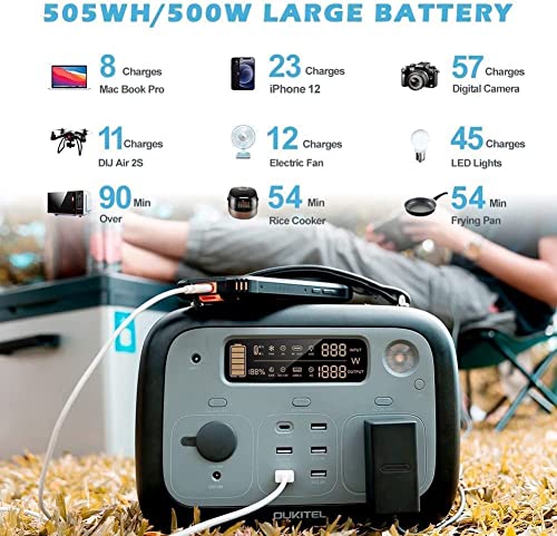 OUKITEL Portable Power Station Solar Generator Outdoor Camping