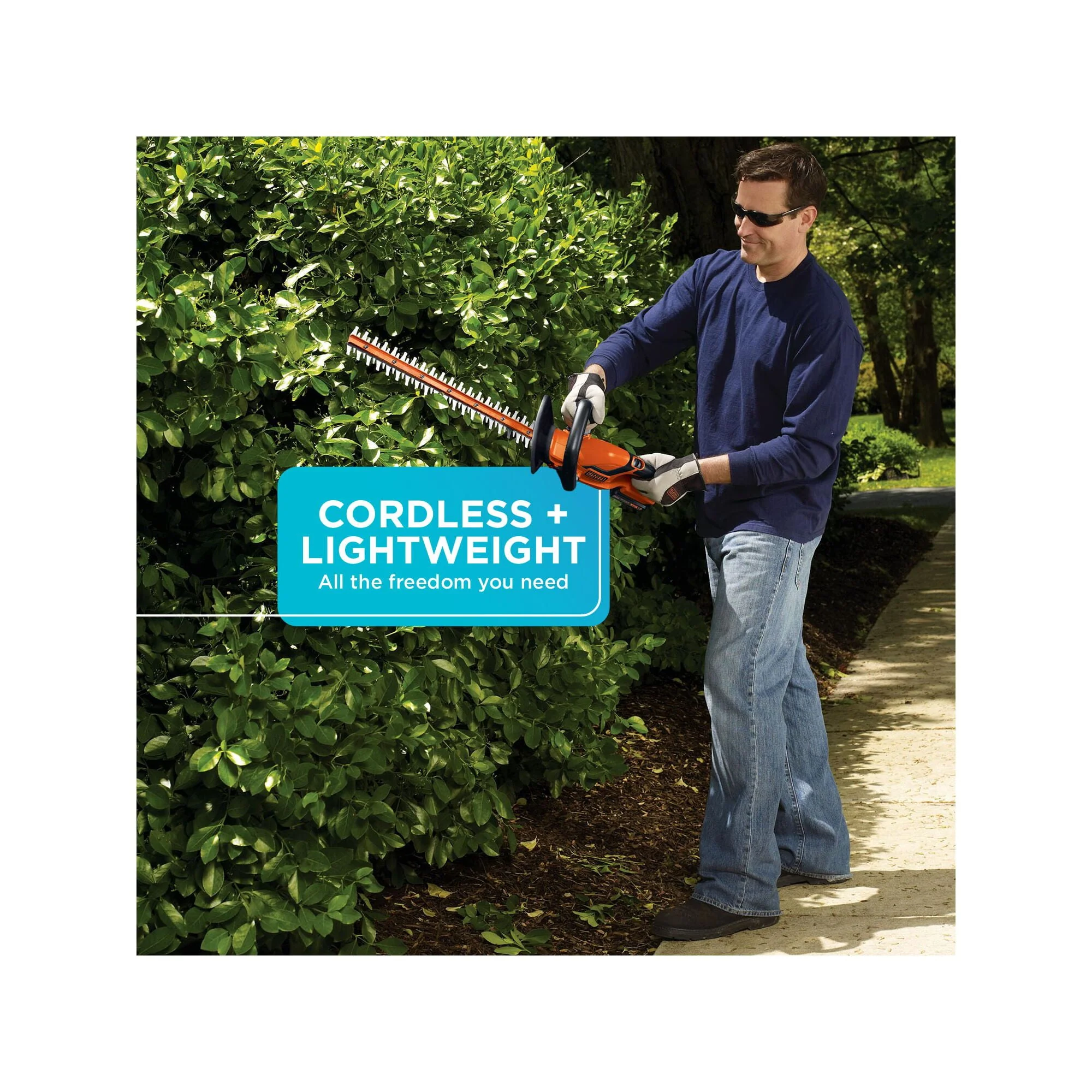 BLACK+DECKER LHT2220 20V MAX* Cordless Lithium 22 in. Hedge Trimmer