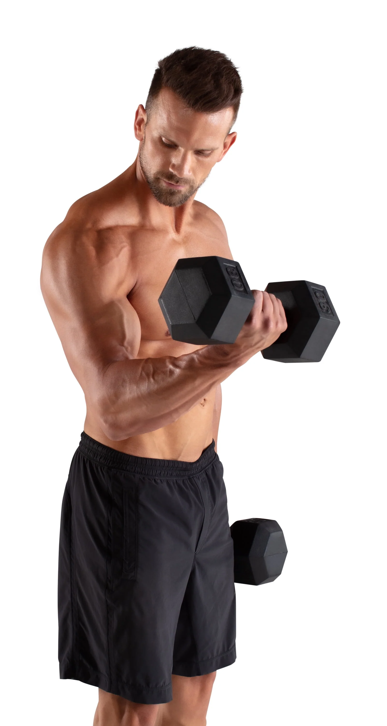 Weider, 25lb Rubber Hex Dumbbell, Single