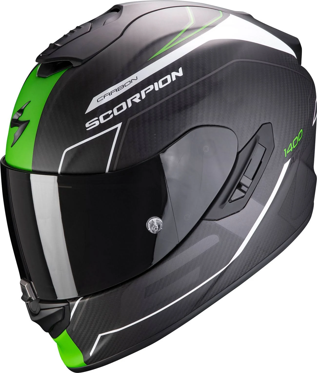 Scorpion - Helmet EXO-1400 Carbon Air Beaux Black / Green - Size Xs