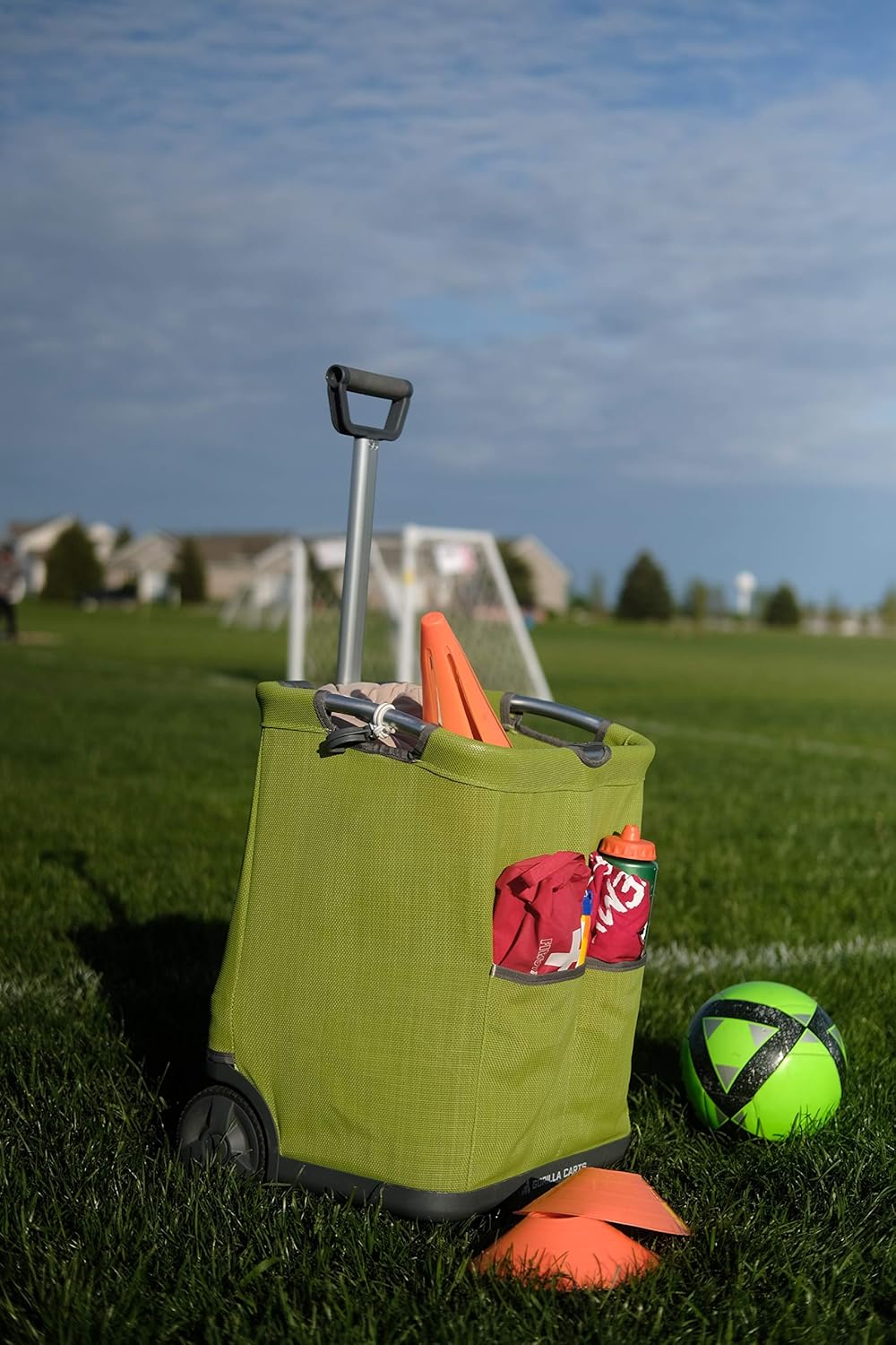 Gorilla Carts GCSS-11G-COM Collapsible Soft-Sided Folding Cart, Green