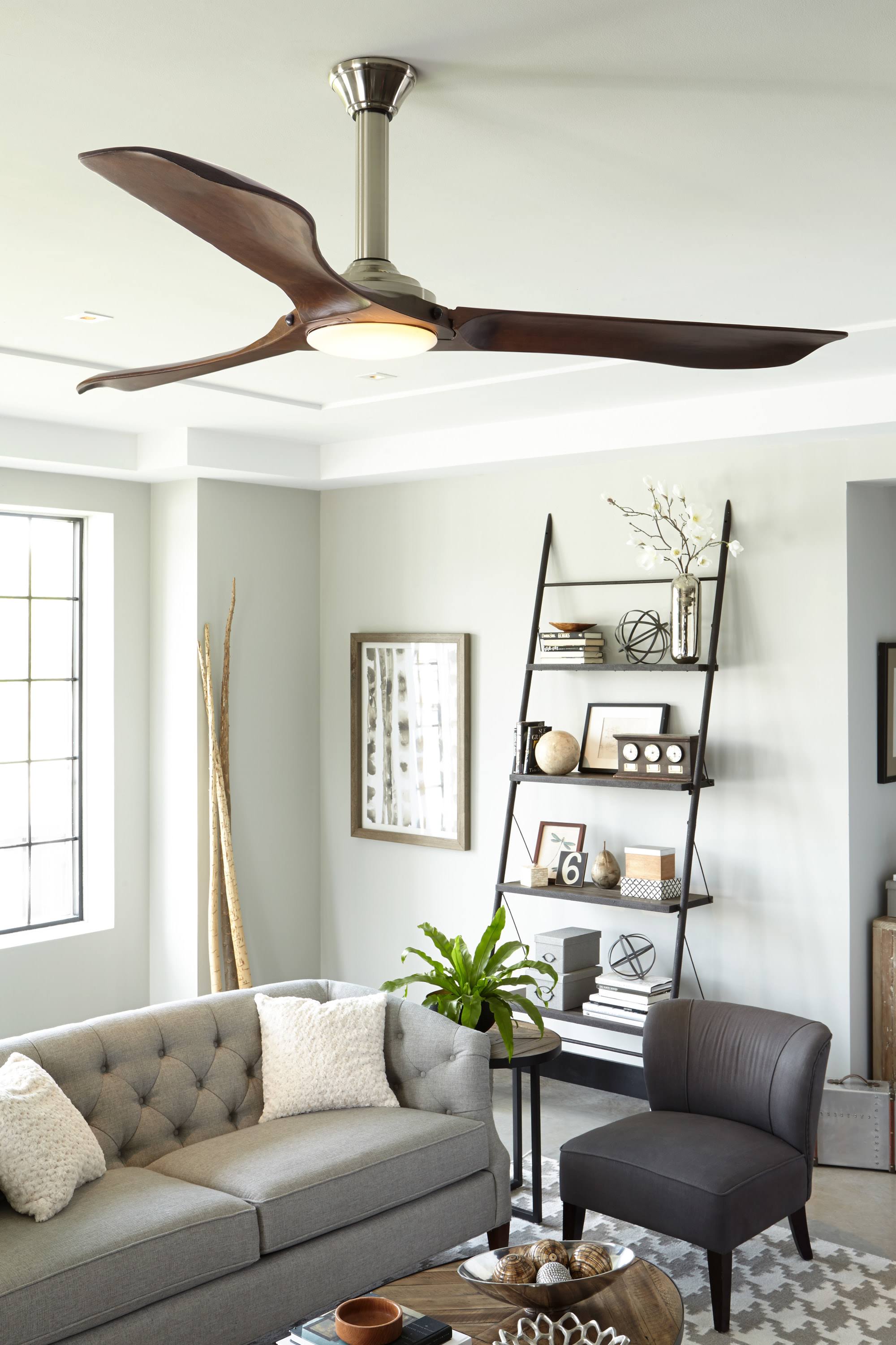 Monte Carlo Minimalist Max 72x22 Ceiling Fan with Light - Brushed Steel