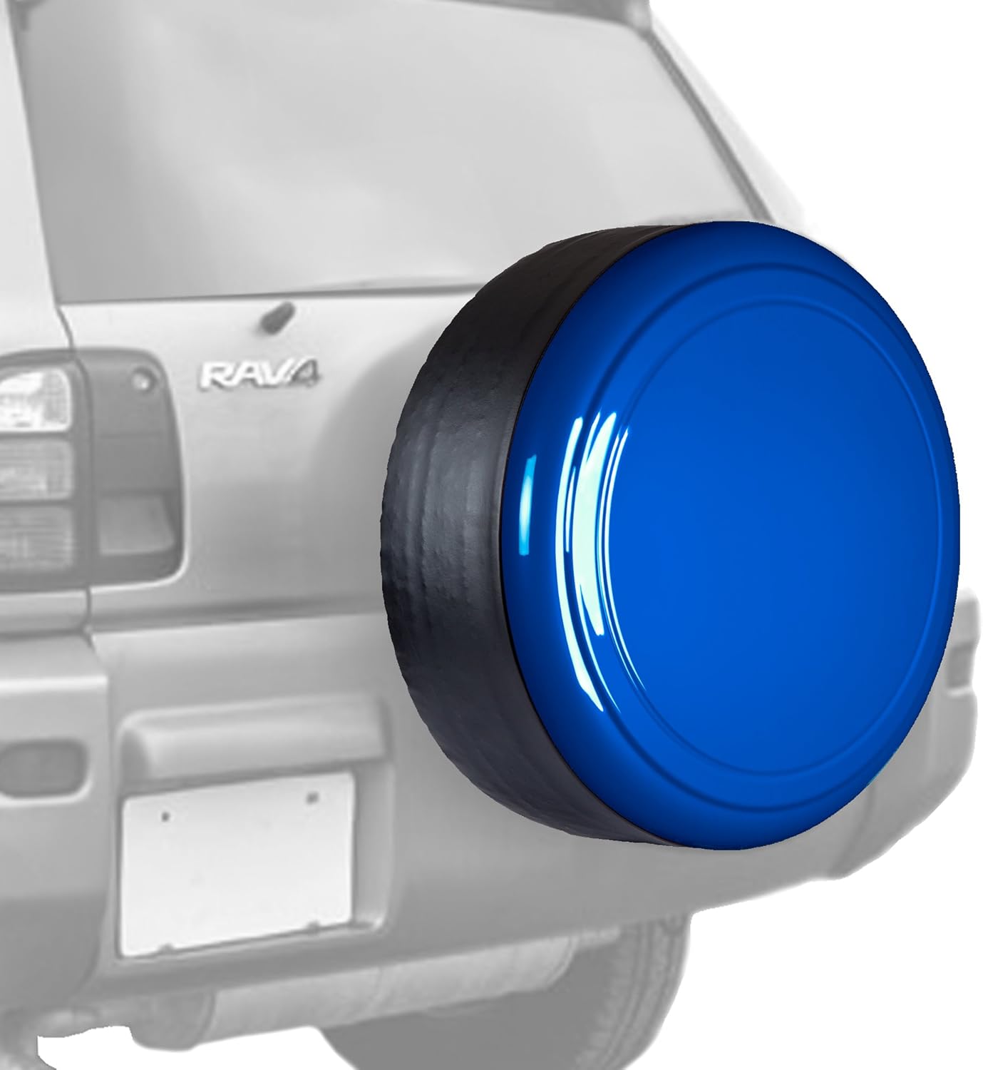 Boomerang 28" Color Matched Rigid Tire Cover for Toyota RAV4 (95-00) - (Plastic Face & Vinyl Band) - Black