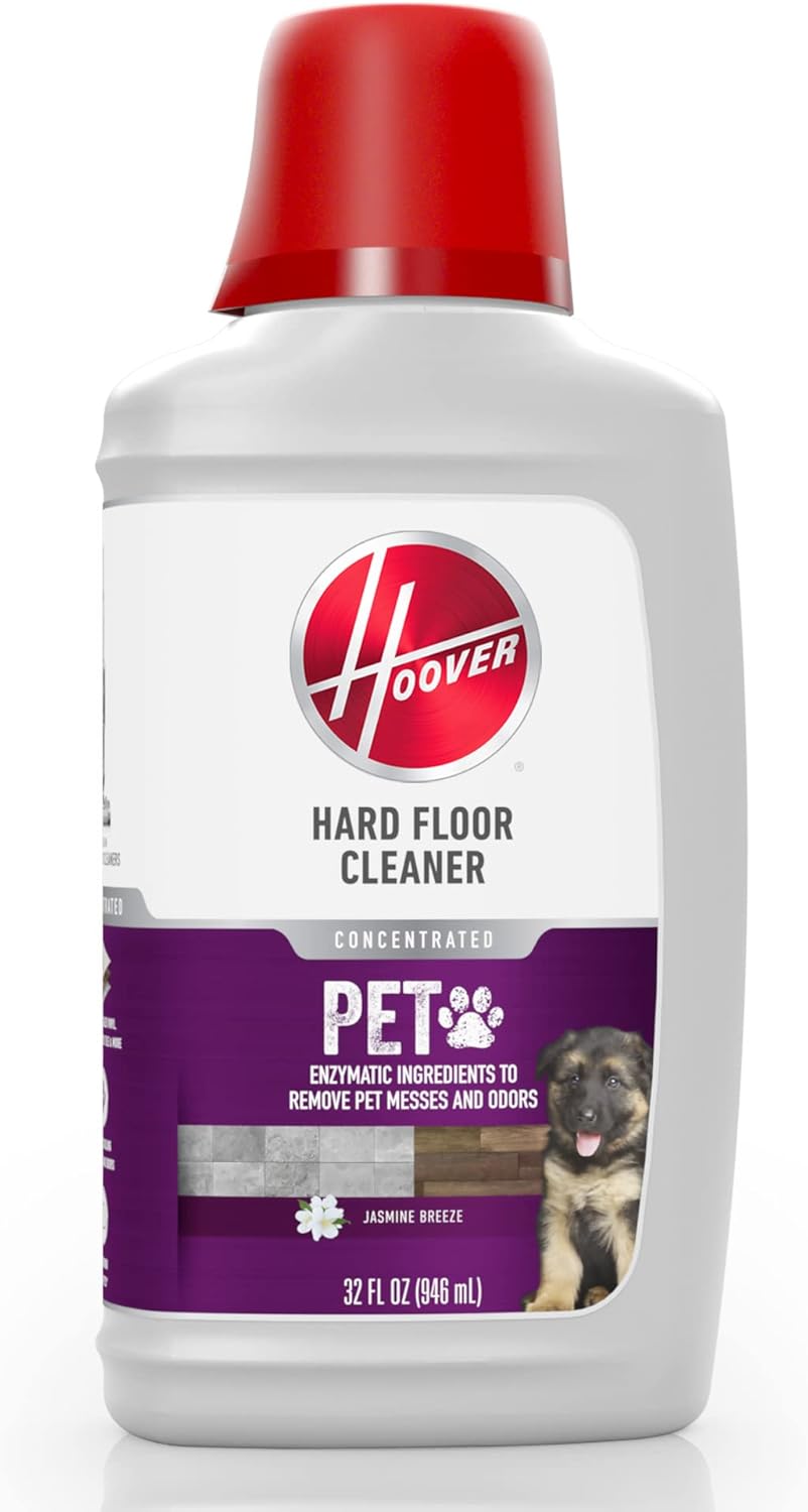 Hoover FloorMate Deluxe Hard Floor Cleaner Machine, Silver & Paws & Claws Hard Surface Floor Cleaner, 32oz Formula, White & Renewal Tile and Grout Floor Cleaner, 32 Oz Formula, White