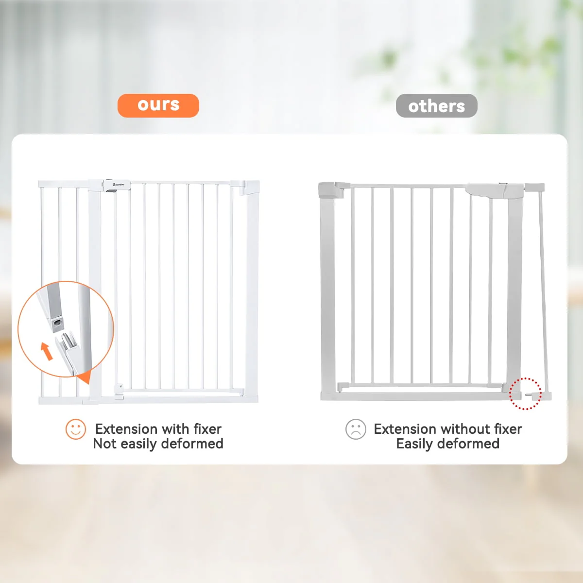 Baby Gate, 36'' Extra Tall 29.5-48.8'' Wide Toddler Gates for Doorway Stairs