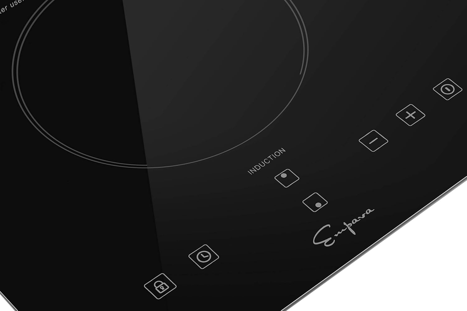 Empava 12 Inch Electric Induction Cooktop Smooth Surface with 2 Burners 120V, 12 Inch, Black