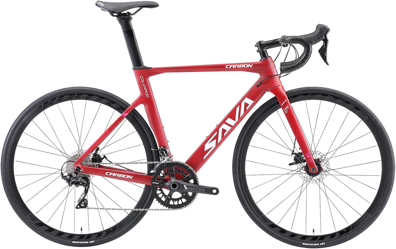 SAVADECK Carbon Road Bike, T800 Carbon Fiber Frame 700C Racing Bicycle with Shimano 105 R7000 22 Speed Groupset and Mechanical Disc Brake, Ultra-Light Carbon Bike