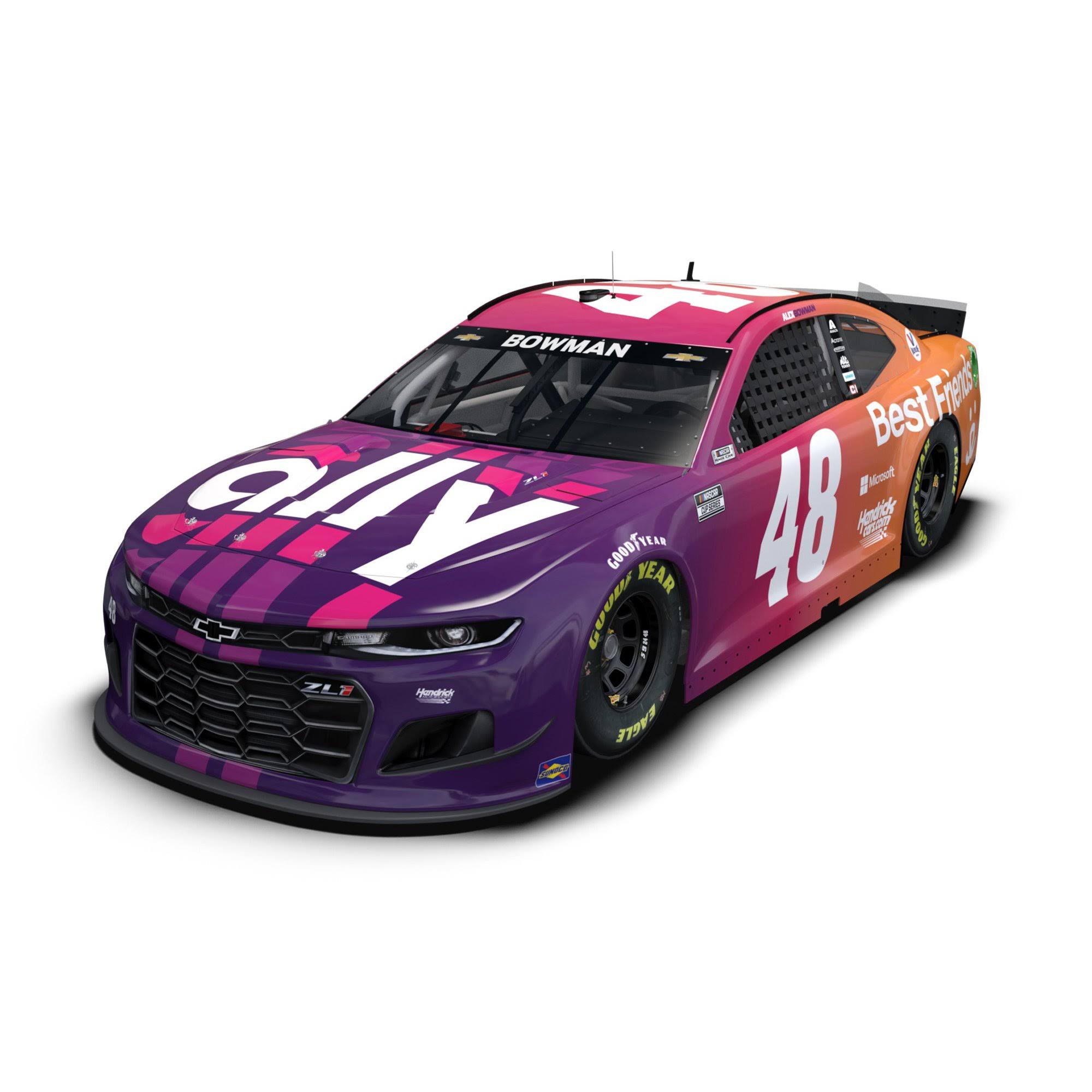 Action Racing Alex Bowman 2021 #48 Ally Bank Best Friends 1:24 Regular Paint Die-Cast Chevrolet Camaro