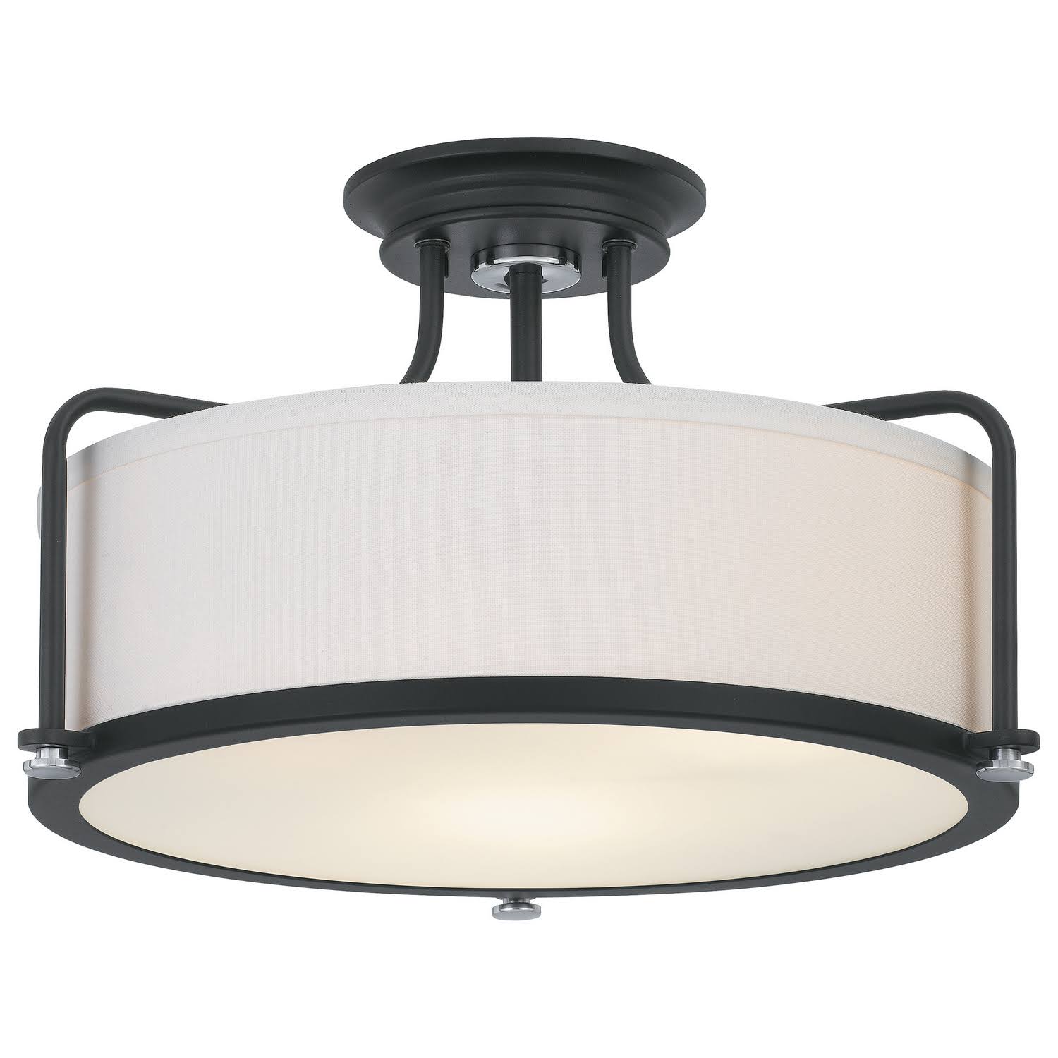 Quoizel Calvary 3-Light Semi-Flush Mount - Earth Black - QF1715EK
