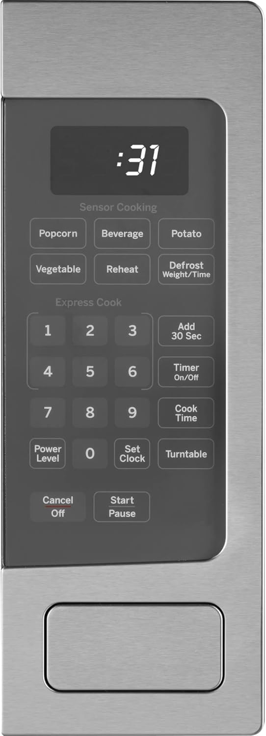 GE PEM31DFWW Profile 1.1 Cu. Ft. White Countertop Microwave