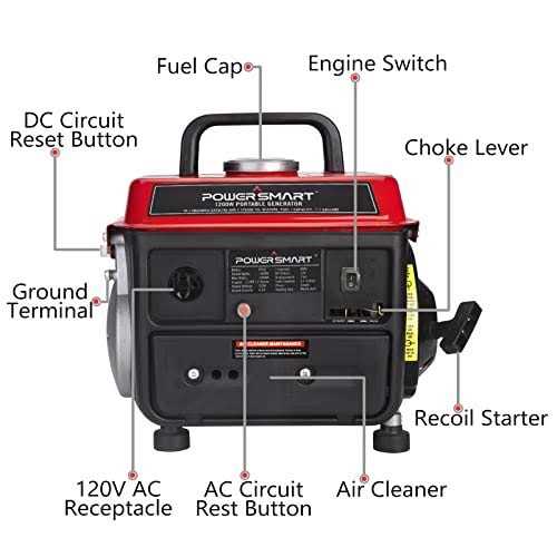 Powersmart 1200 Watts GAS Powered Portable Generator - Shop Hardware Tools Online Store
