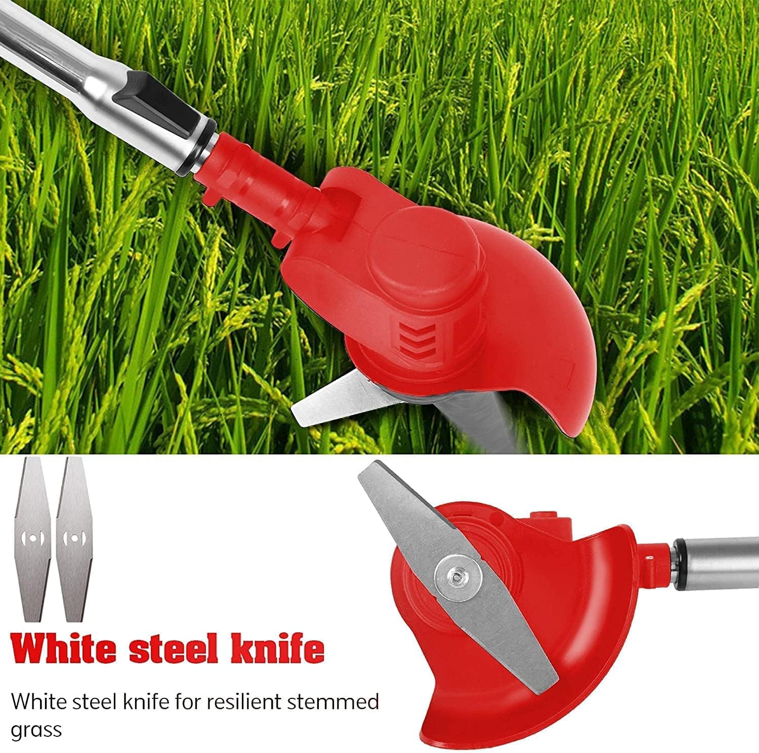 Grass Trimmer Cordless | Multi - Functional Garden Tool | Grass Trimmer | Lightweight Weed Cutter Kit Adjustable Height 90-120 cm | Hedge Trimmer 2.0 Ah Battery & Fast Charger 12 V Pack of 2