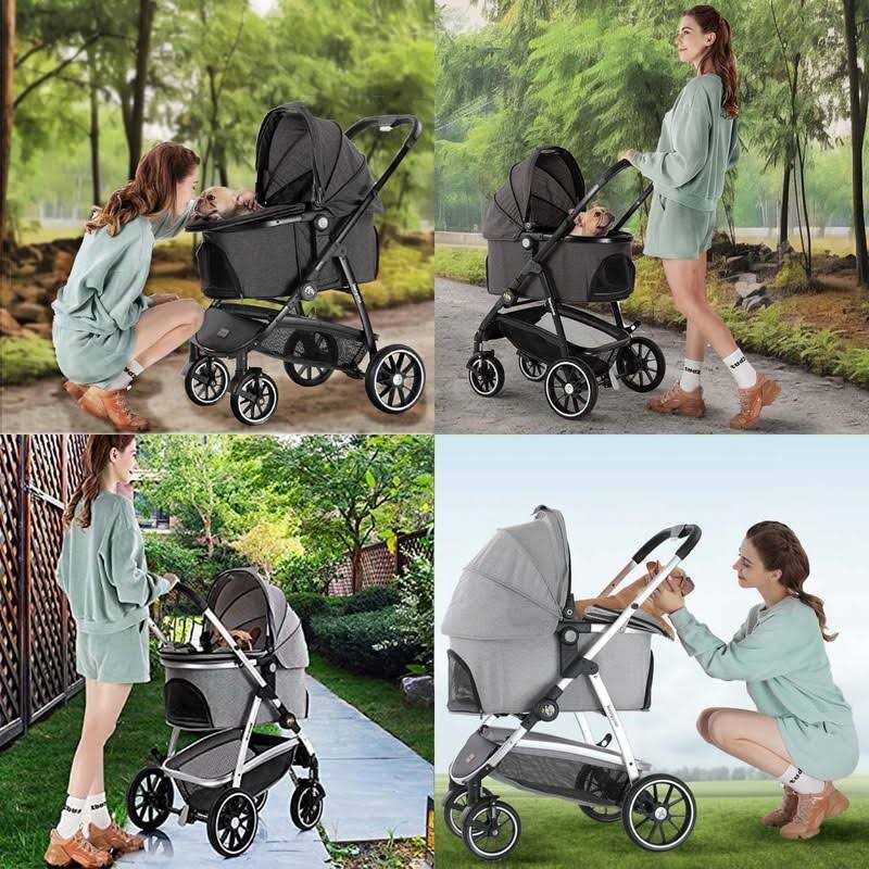 Kenyone Pet Stroller 3 in 1 Dog Stroller for Medium Small Size Dogs - Pet Supplies online store