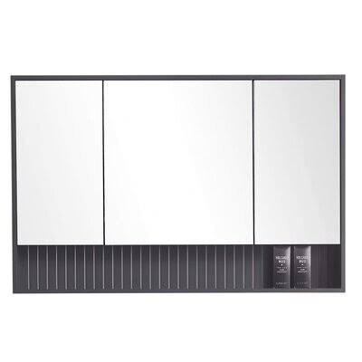 Latitude Run 0931BC46D25A42C1AFE55145E15ED0DA Asahel Surface Mount Framed Medicine Cabinet Finish: Rock Gray