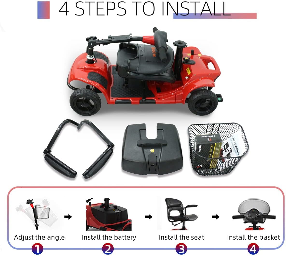ENGWE Mobility Scooter 4 Wheel Medical Scout Compact Travel Power Scooter