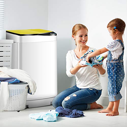Waterjoy Portable Washing Machines, 7.7 lbs Load Capacity Portable Washer and Dryer Combo with Built-in Barrel Light & LED Display for Household and Apartment