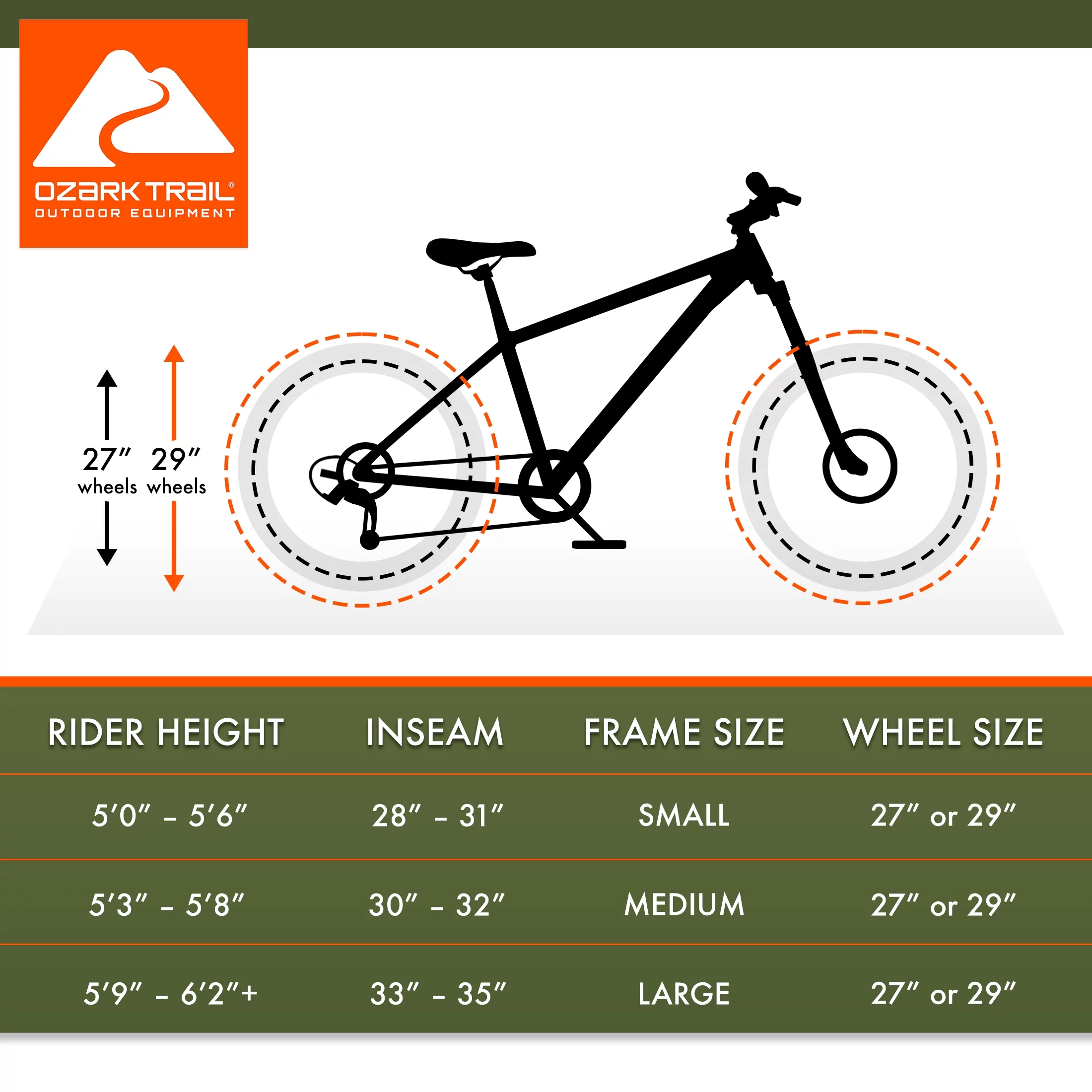 Ozark Trail 29" Ridge Mountain Bike, Medium Frame, Gray, Adult, Unisex