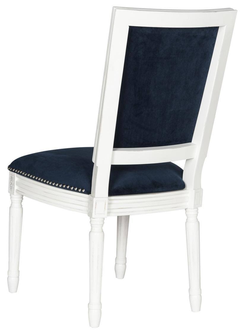 Safavieh Set of 2 Buchanan Black Velvet Side Chair
