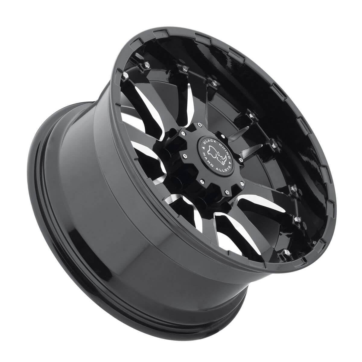 Black Rhino Sierra 20x9 6x5.5x22 +12mm Black/Milled Wheel Rim