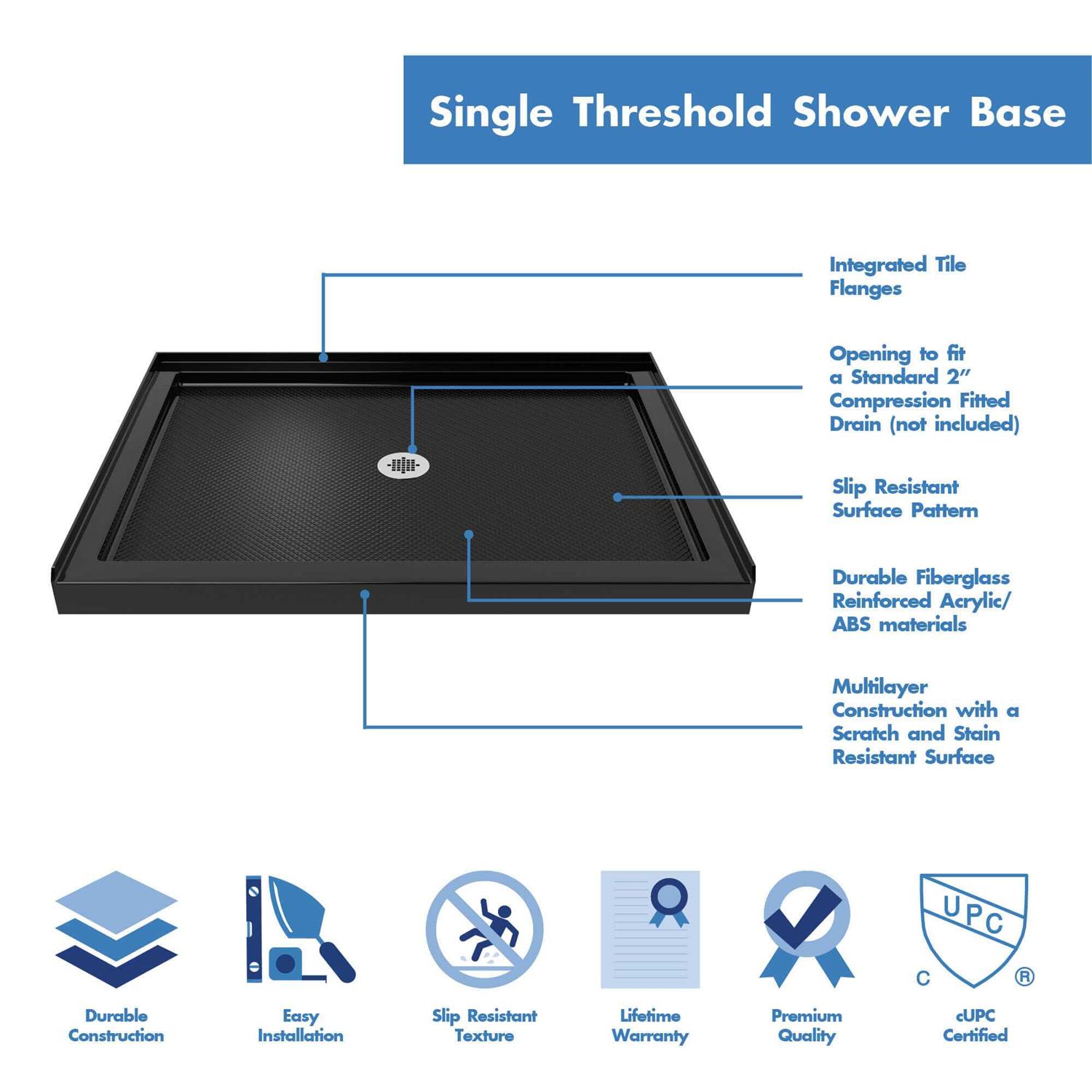 DreamLine SlimLine Single Threshold Shower Base DLT-1132420 - Shop Hardware Tools Online Store
