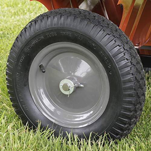 Agri-Fab 45-0533 650 lbs Tow Behind Poly Dump Cart, 10 CU. FT.; Lawn & Garden Cart/Trailer for Lawn Mowers, 16" Pneumatics Tires, Easy to Use Foot Pedal Dumping Lever
