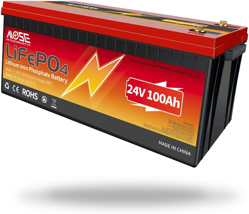 24V Lithium Battery 60Ah Lifepo4 Trolling Motor RV Battery Replacement Built-in BMS Last Longer Replace Your SLA Perfect for Backup Power and Off Grid Applications