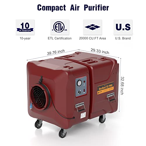 Abestorm 2000 CFM Air Scrubber 3 Filtration Negative Air Machine HEPA Air Scrubbers Heavy Duty Air Cleaner for Commercial, Industrial, Damage Restoration