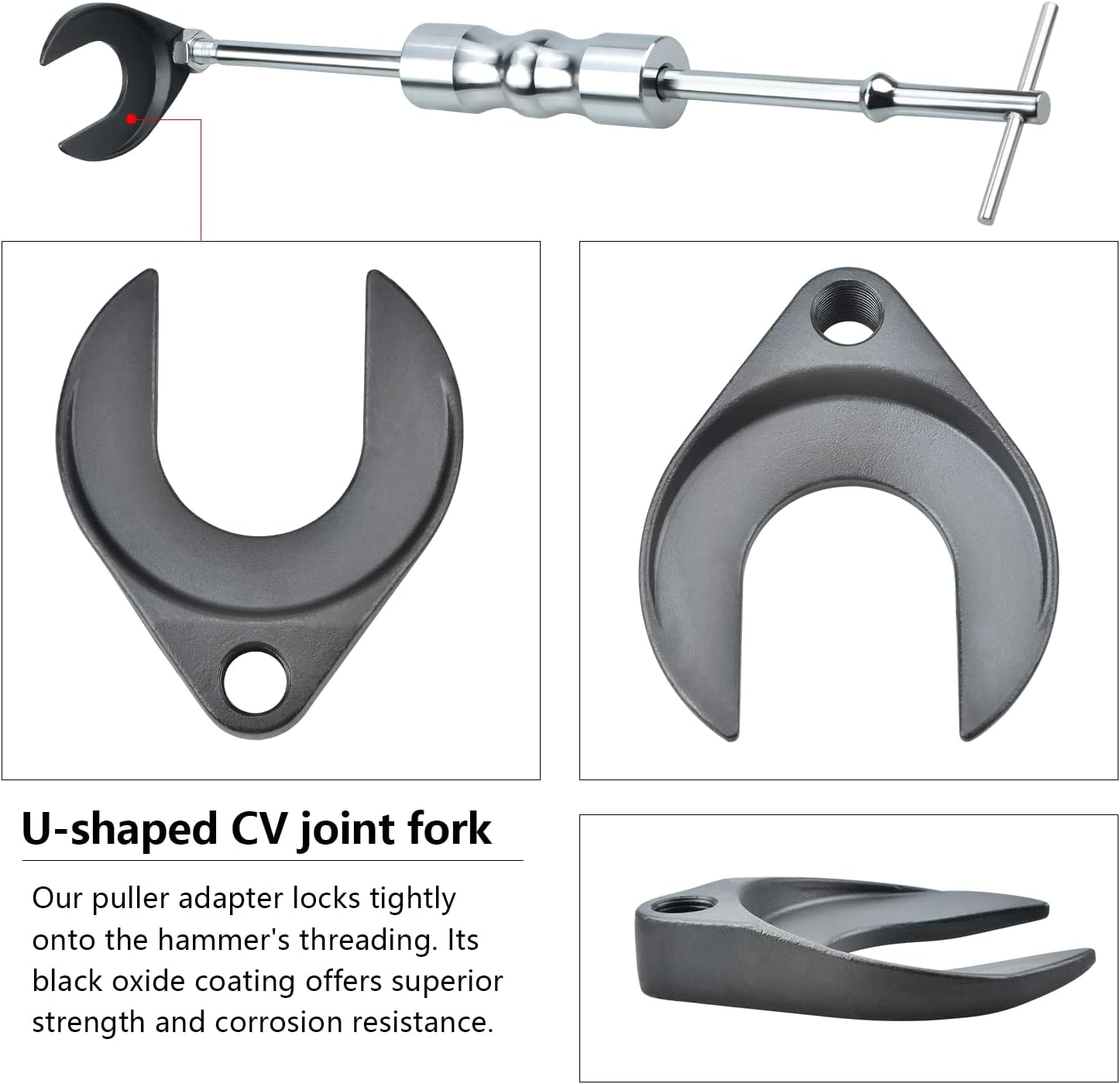 Inner CV Axle Puller Tool Set with 5/8"-18 Slide Hammer & Adapter, Inner CV Joint Removal Tool Kit, Front Wheel Drive Axle Puller Set Compatible with 1986-2021 Taurus and Mercury Sable Pack of 2
