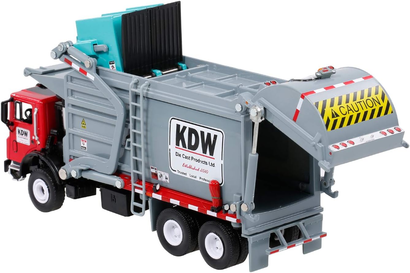 GoolRC Garbage Carrier Truck, 1:24 Alloy Diecast Barreled Waste Material Transporter Vehicle Model, Kids Toys for Boys Girls Birthday
