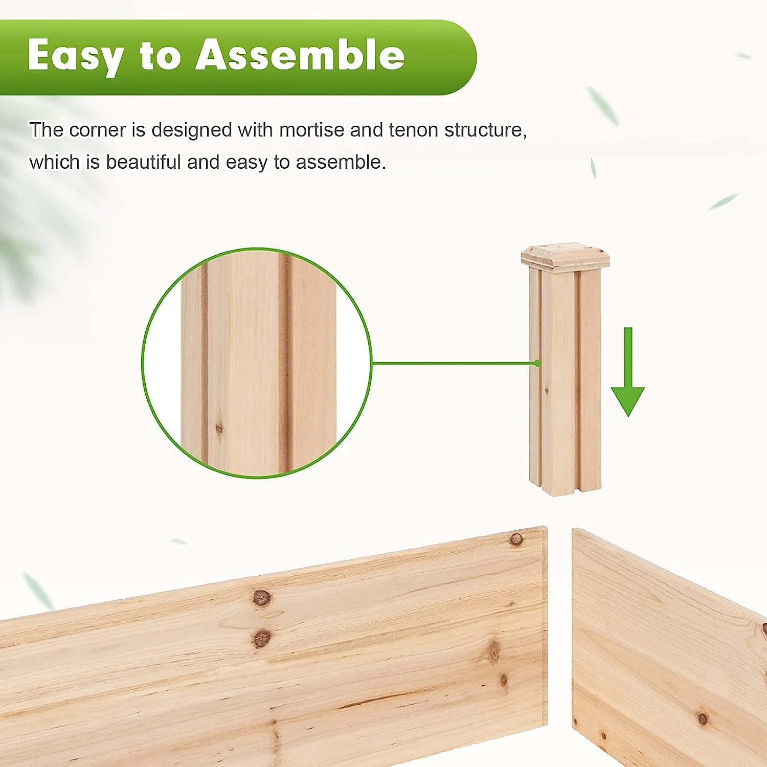 4x4 3 Tier Feet Outdoor Wooden Elevated Raised Garden Bed Planter Kit Grow Gardening Vegetable Natural, S or Yard Gardening, Natural - Curated Treasures Market