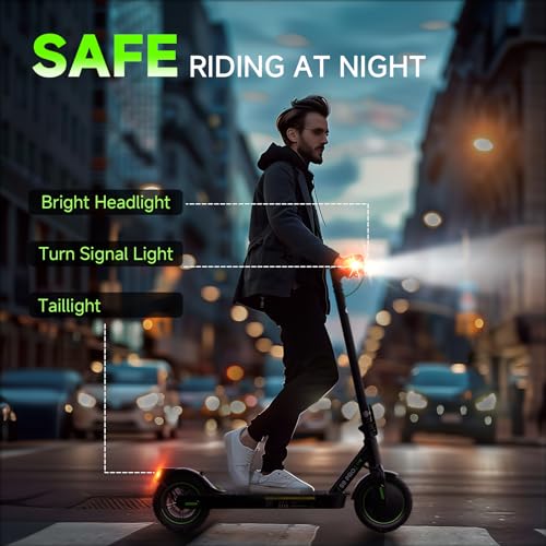 isinwheel Electric Scooter 19-31 Miles Range,19/21MPH Top Speed, 350/500/750W Motor Cruise Control Electric Scooter Adults for Commute Dual Braking System Scooter for Adult/Youth