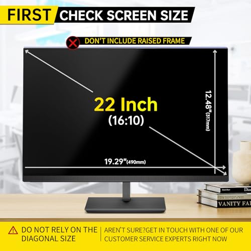 DEJIMAX Computer Privacy Screen for Computer Monitor, Anti-Blue Light Monitor Privacy Screen Fliter, Anti-UV Computer Screen Privacy Shield