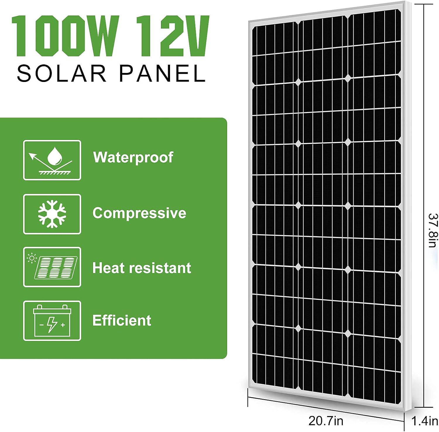 ECO-WORTHY 400 Watt 24 Volt Solar Panel Kit Off Grid with 4pcs 100W Solar Panels + 60A Charge Controller + Accessories Needed for RV, Cabins, Caravan, Shed，etc