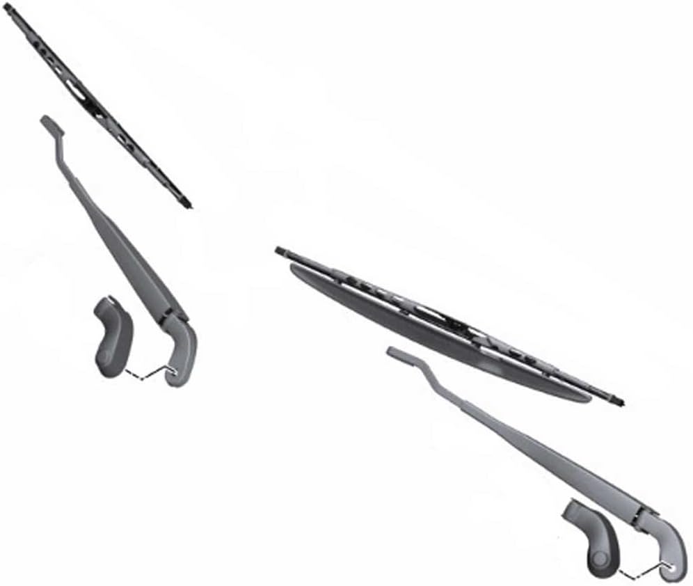 OEM Windshield Wiper Arm with Blade (Passenger and Driver Sides) Compatible with Mini Cooper and Cooper S R50, R52, R53, R54, R55, R56, R57 (2002 to 2012)