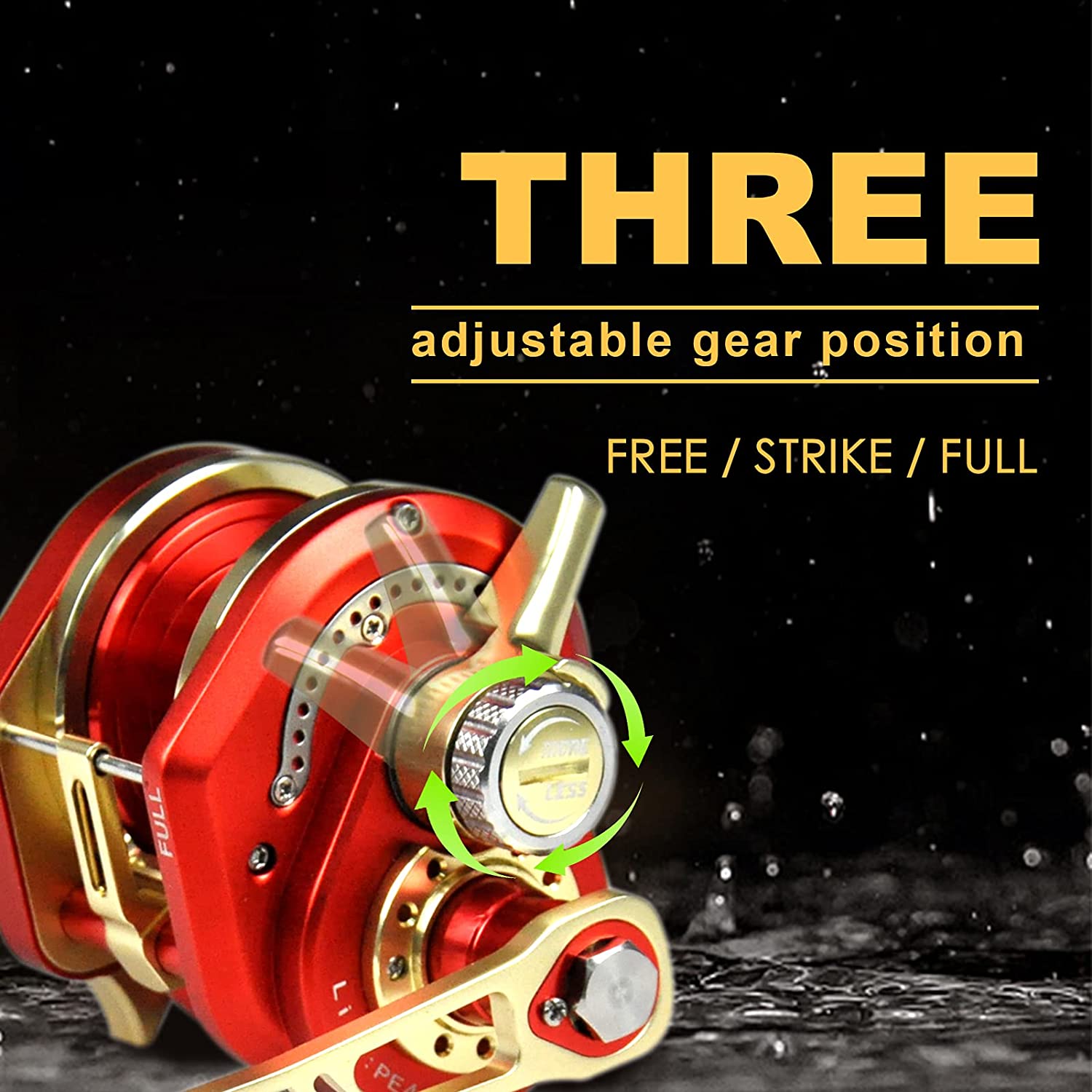 Topline Tackle Slow Pitch Jigging Reels 66lbs Slow Jigging Reel Saltwater 6.3:1, 9BB+2RB Jigging Reel Saltwater Conventional Reels