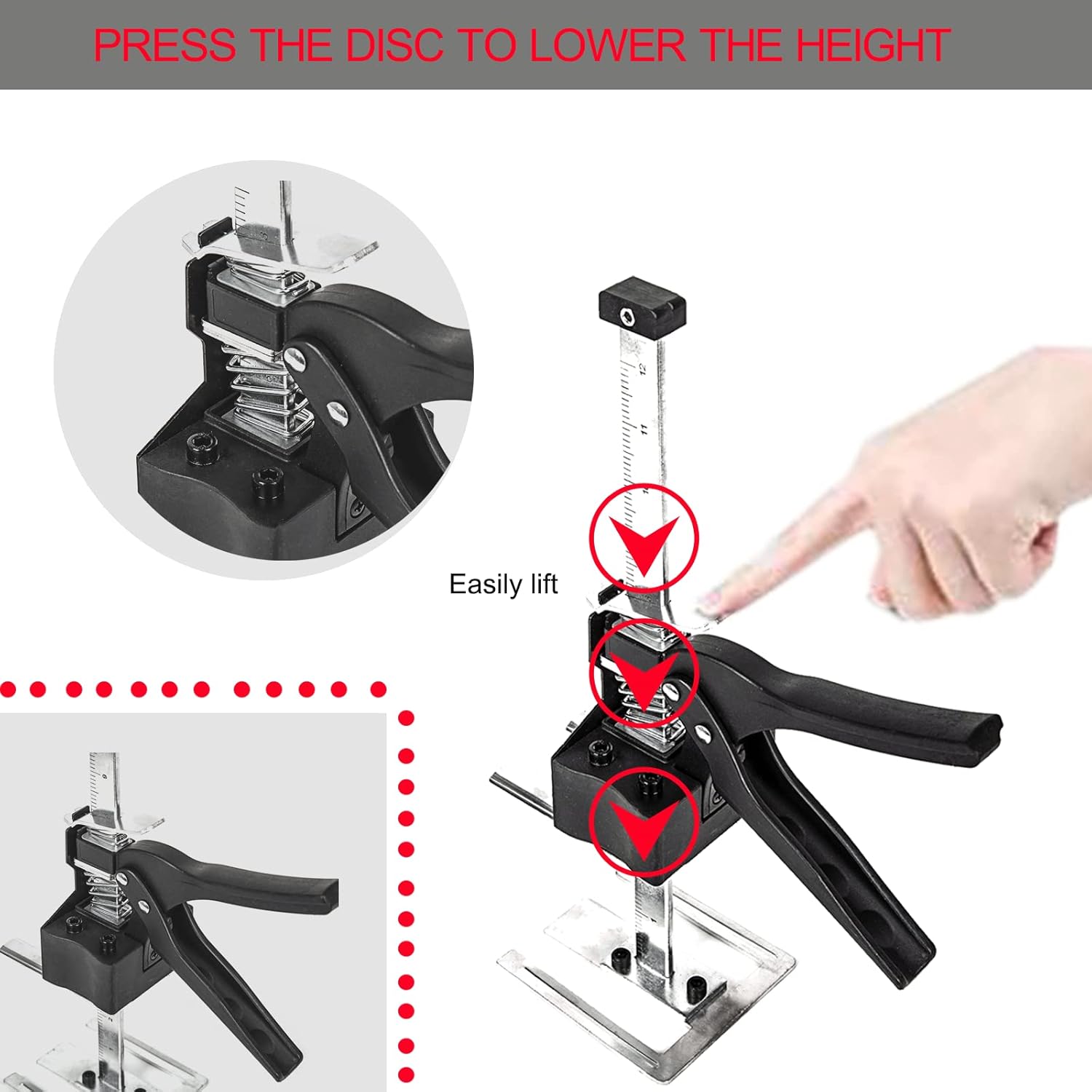 Labor Saving Arm Jack with Ruler 2 Pack, Effort Elevator Hand Tool, Lifting Tool for Door/Flooring/Window/Cabinet/Deck/Furniture (13.7Inch)