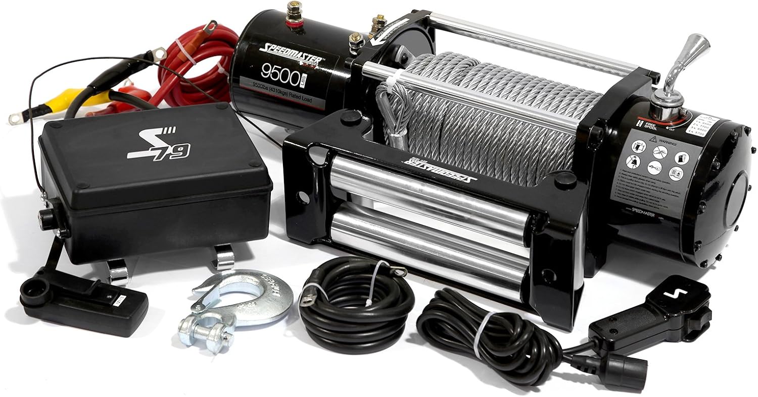 Speedmaster PCE553.1003 9500lbs / 4310kgs 12V Electric 4wd Winch Kit w/Wireless Remote